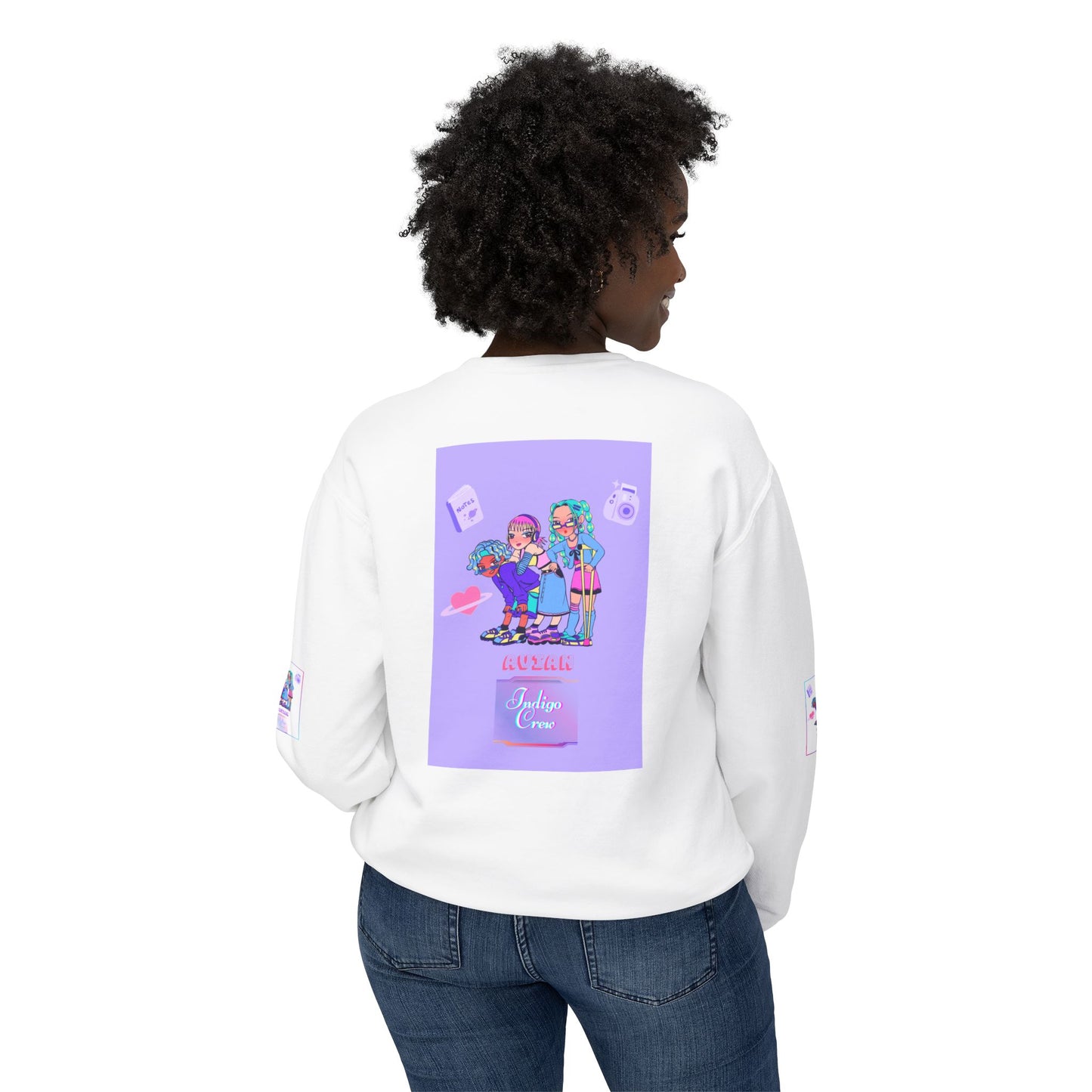 Indigo-Crew Avian Unisex Lightweight Crewneck Sweatshirt
