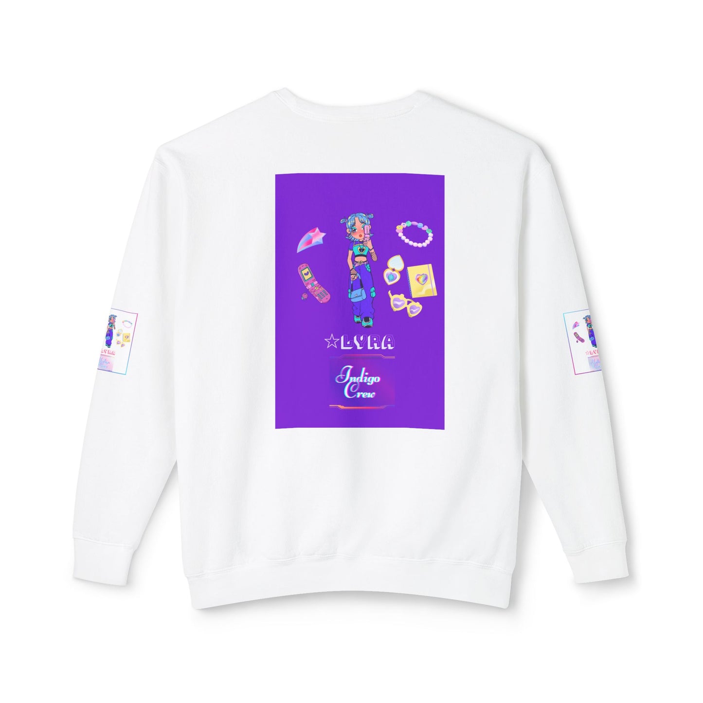 Indigo-Crew Lyra Unisex Lightweight Crewneck Sweatshirt