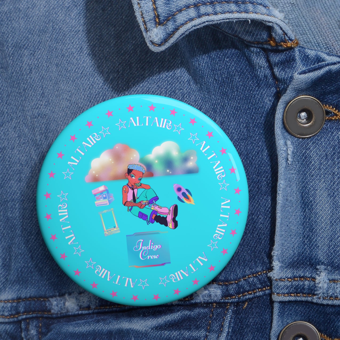 Indigo-Crew Altair Pin Buttons