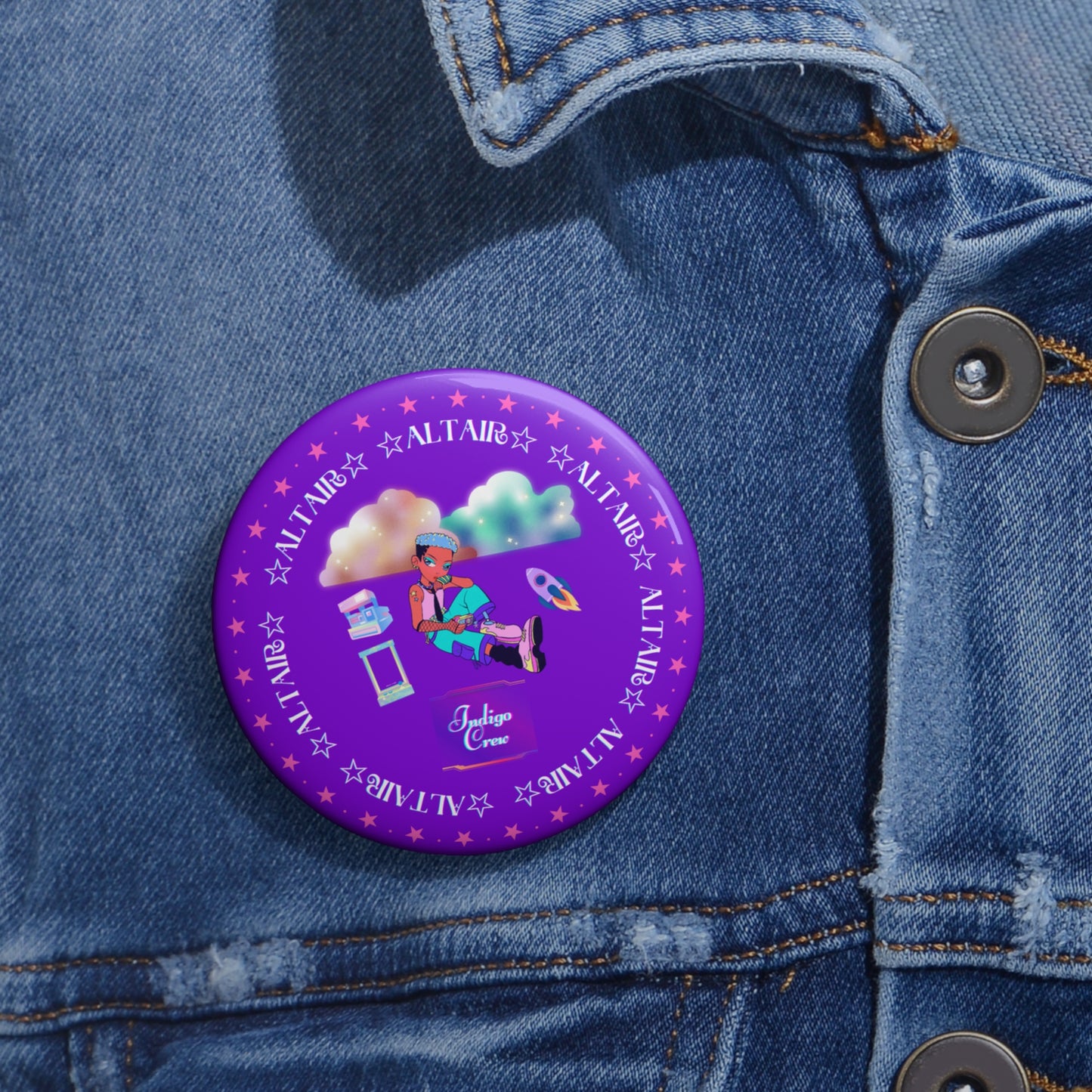 Indigo-Crew Altair Pin Buttons