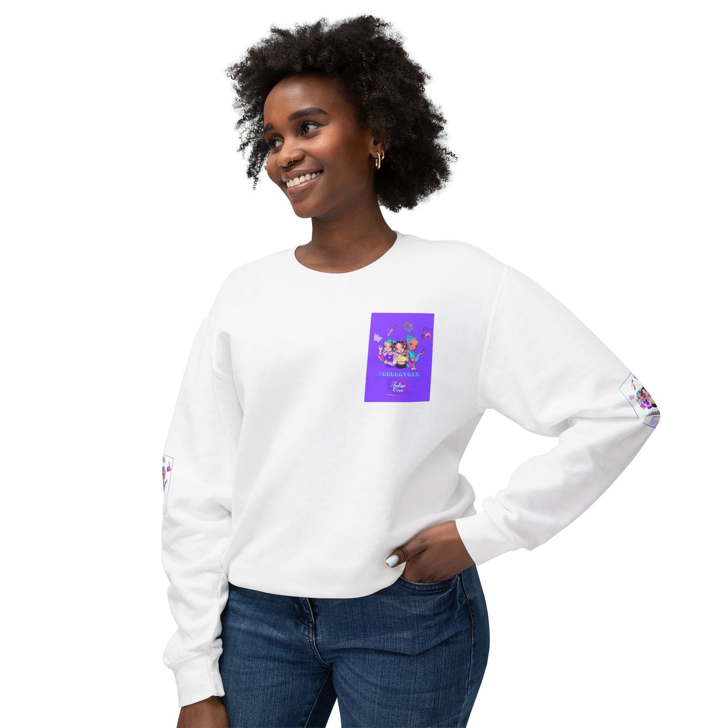 Indigo-Crew Bellatrix Unisex Lightweight Crewneck Sweatshirt
