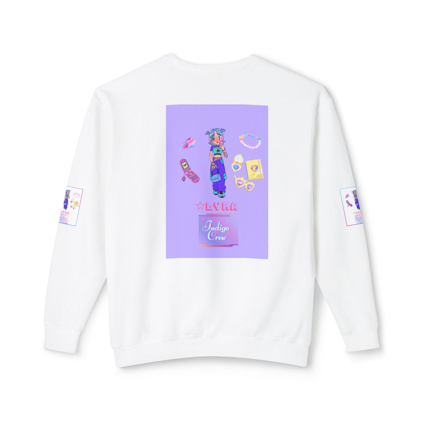 Indigo-Crew Lyra Unisex Lightweight Crewneck Sweatshirt