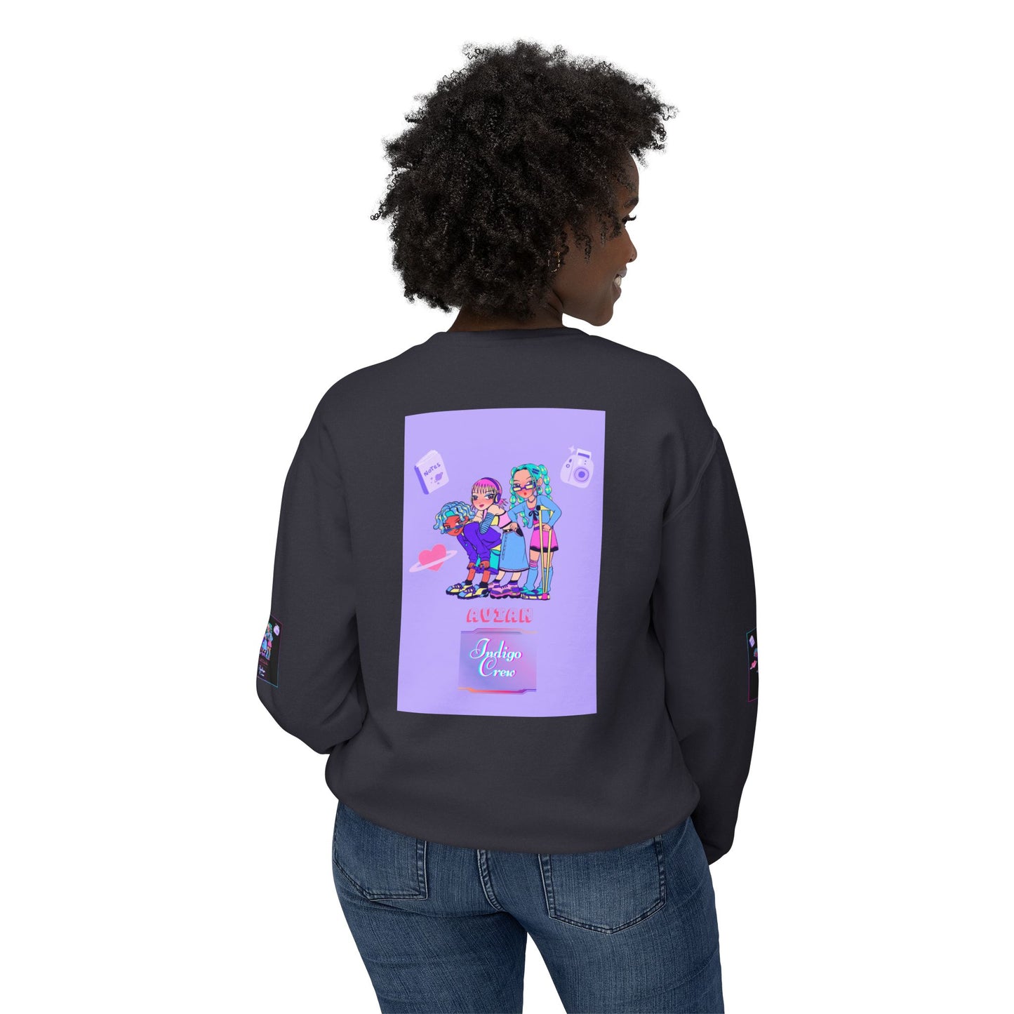 Indigo-Crew Avian Unisex Lightweight Crewneck Sweatshirt