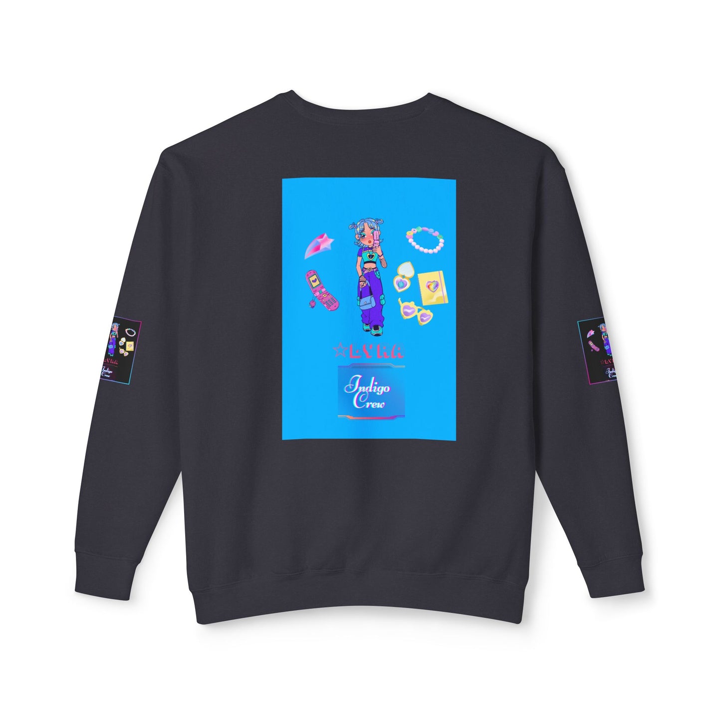 Indigo-Crew Lyra Unisex Lightweight Crewneck Sweatshirt