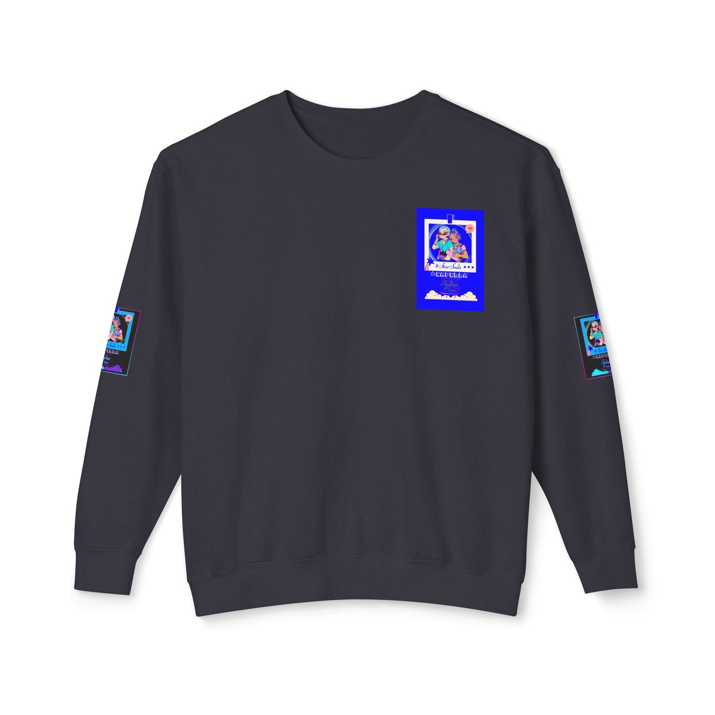 Indigo-Crew Capella Unisex Lightweight Crewneck Sweatshirt