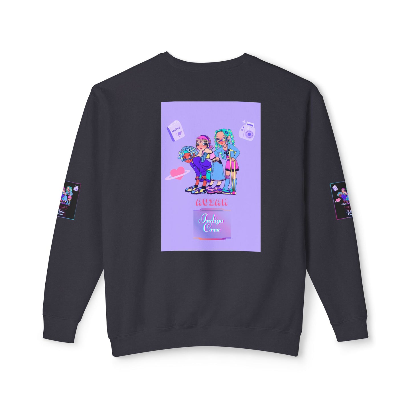 Indigo-Crew Avian Unisex Lightweight Crewneck Sweatshirt