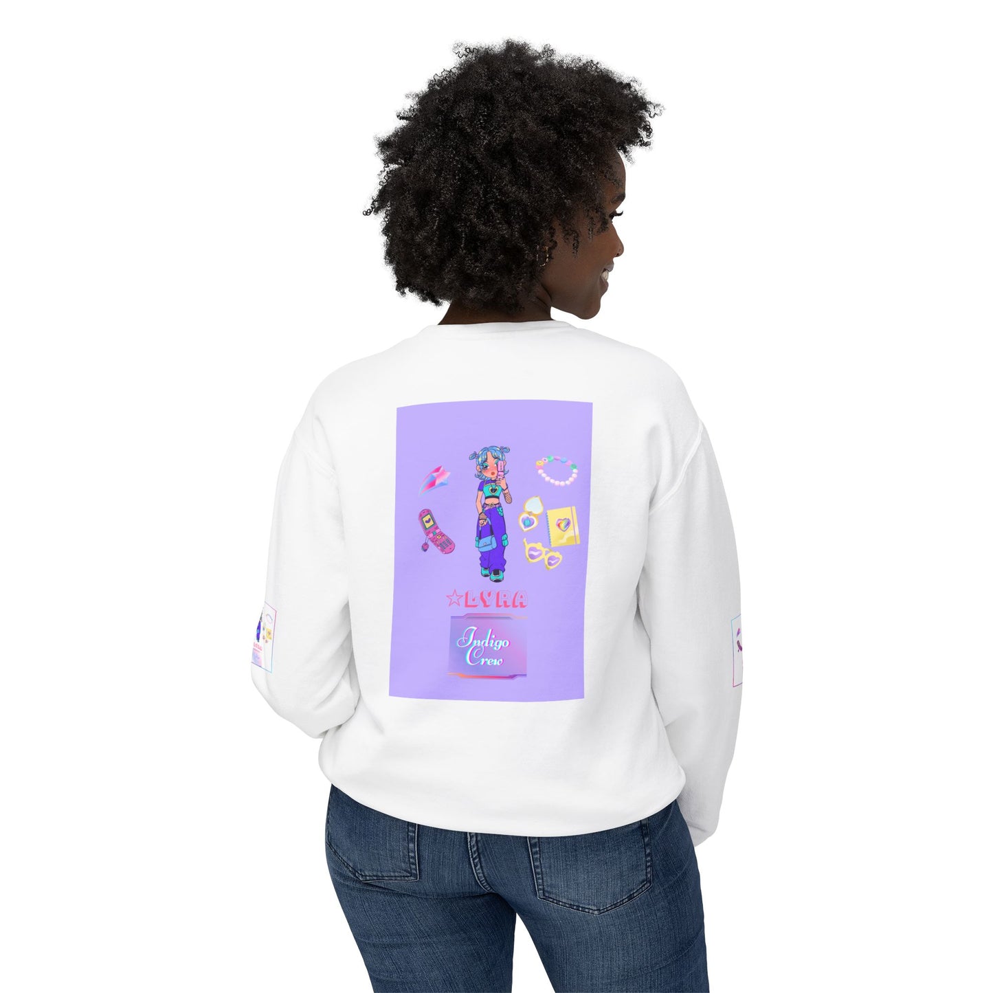 Indigo-Crew Lyra Unisex Lightweight Crewneck Sweatshirt