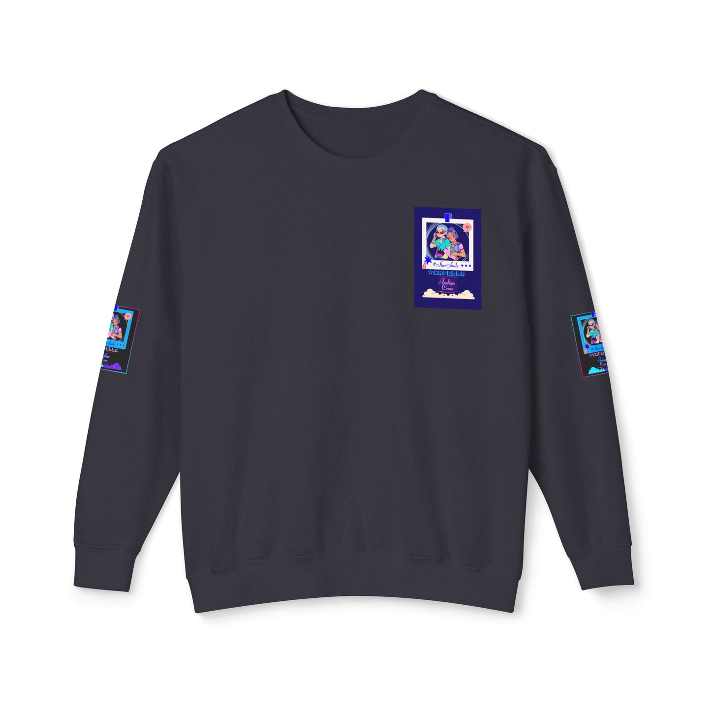 Indigo-Crew Capella Unisex Lightweight Crewneck Sweatshirt