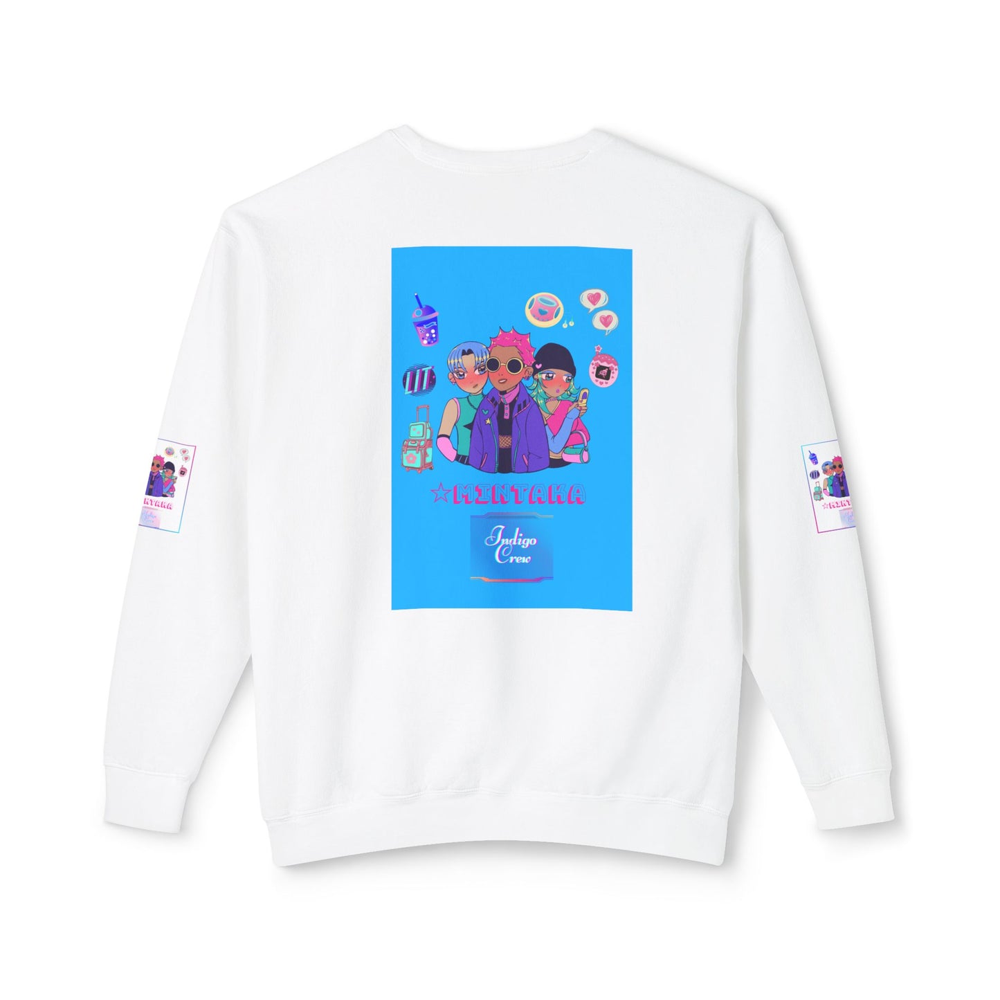 Indigo-Crew Mintaka Unisex Lightweight Crewneck Sweatshirt