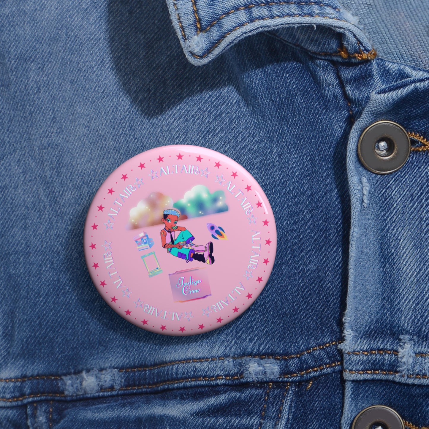 Indigo-Crew Altair Pin Buttons