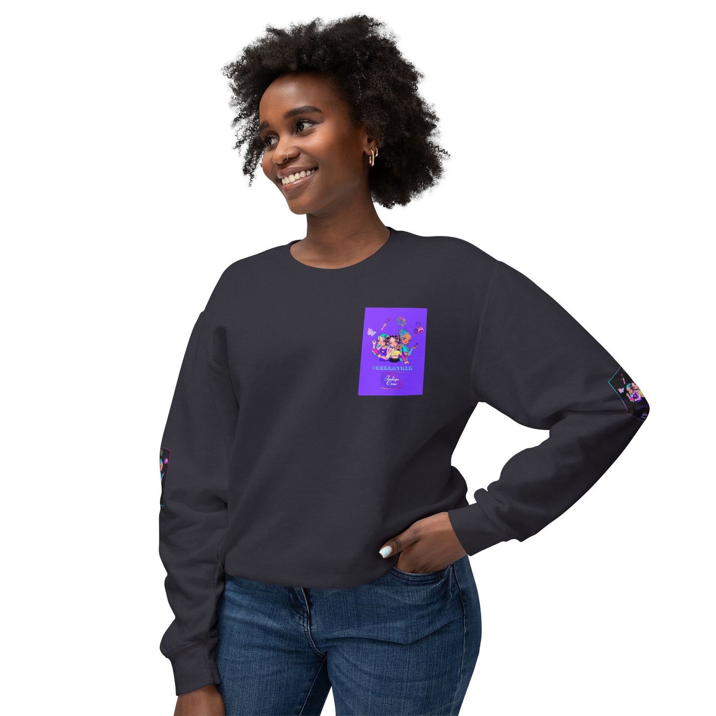 Indigo-Crew Bellatrix Unisex Lightweight Crewneck Sweatshirt