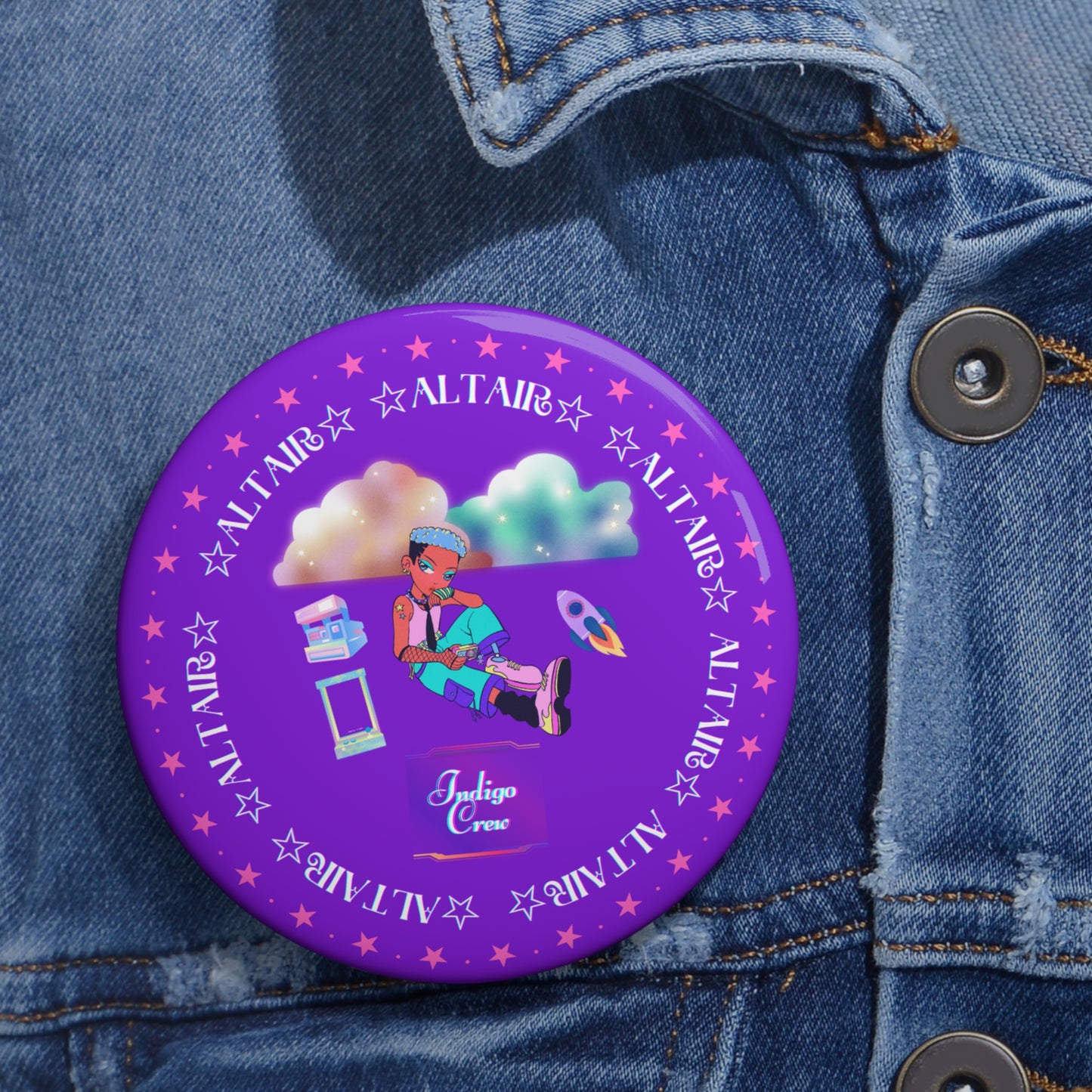 Indigo-Crew Altair Pin Buttons