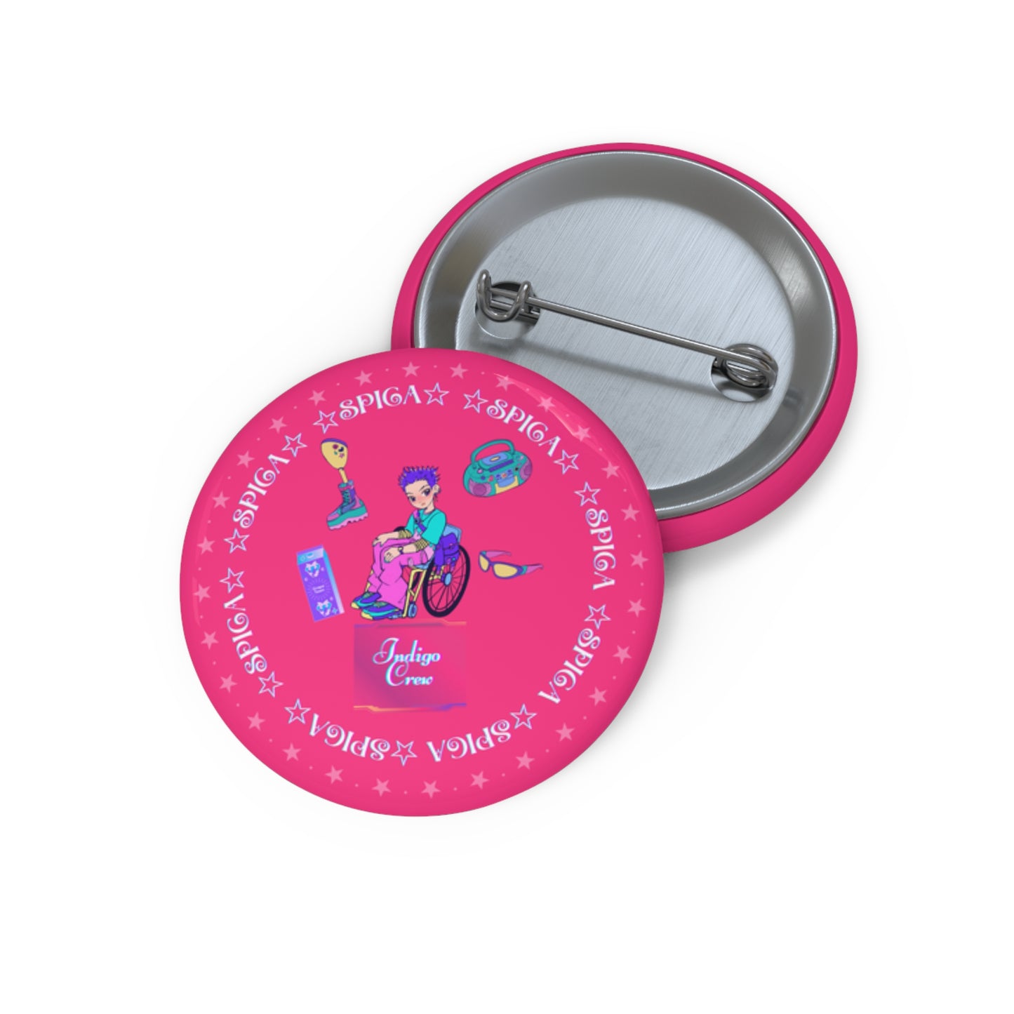Indigo-Crew Spica Pin Buttons