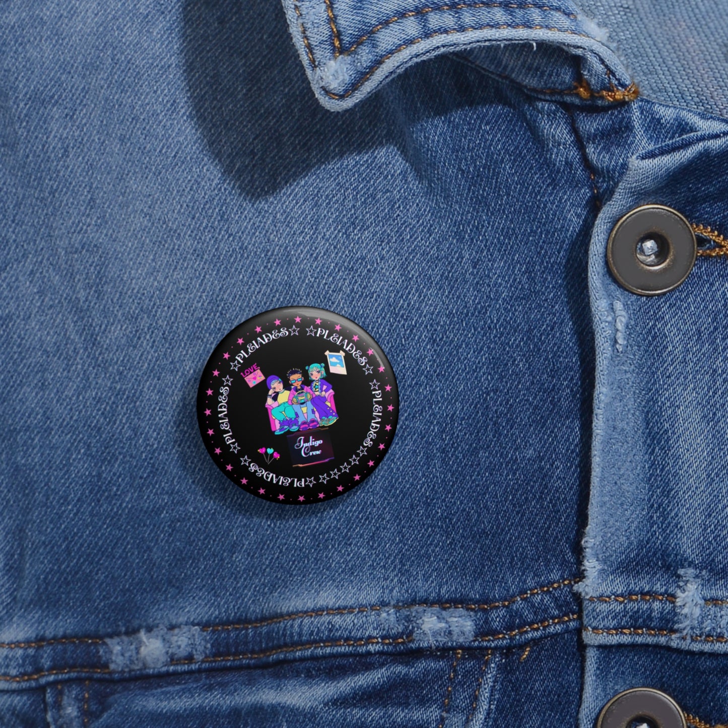 Indigo-Crew Pleiades Pin Buttons