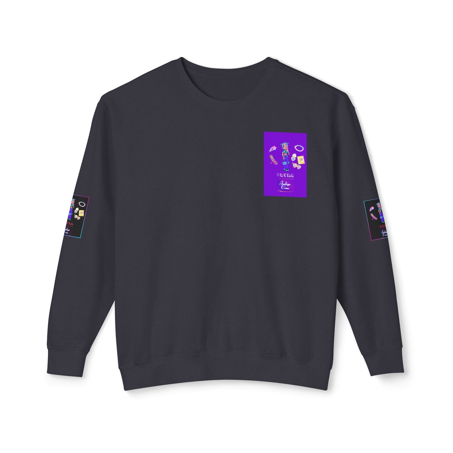 Indigo-Crew Lyra Unisex Lightweight Crewneck Sweatshirt
