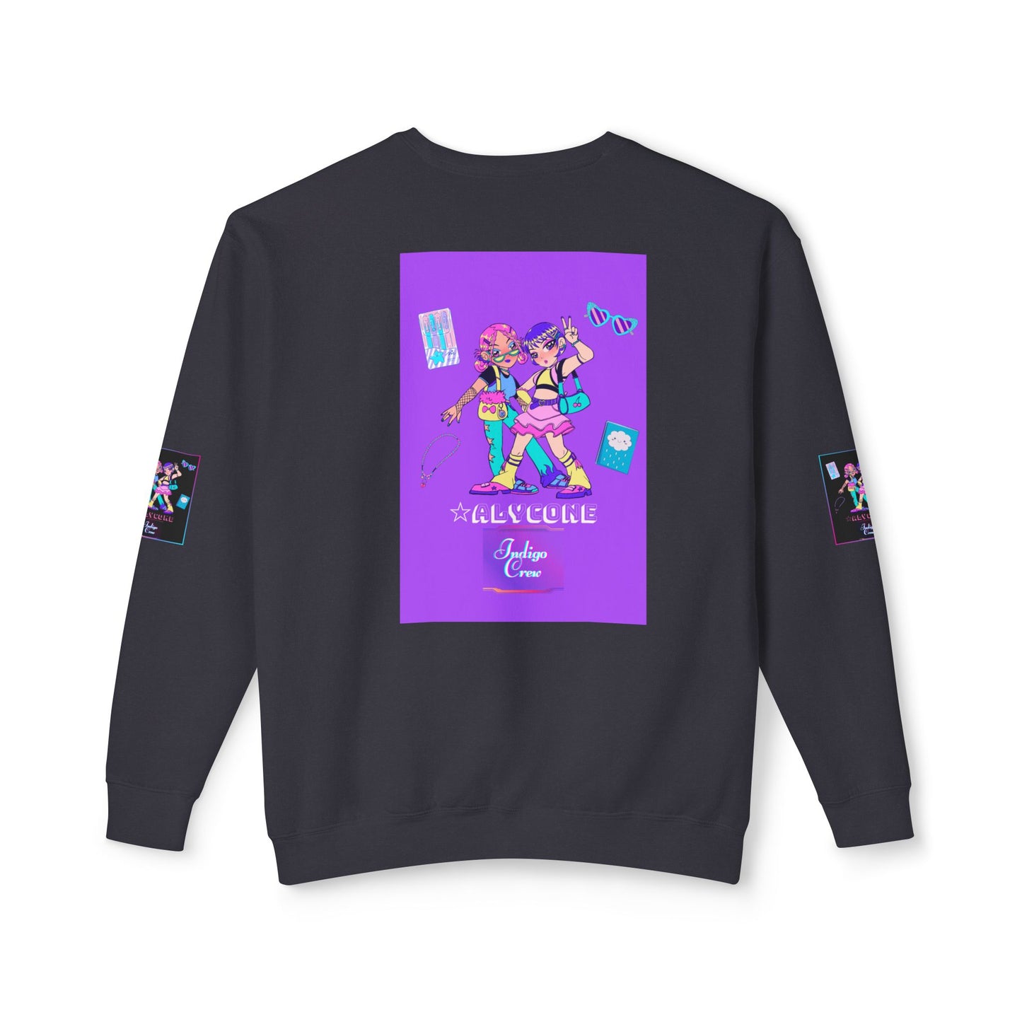 Indigo-Crew Alycone Unisex Lightweight Crewneck Sweatshirt