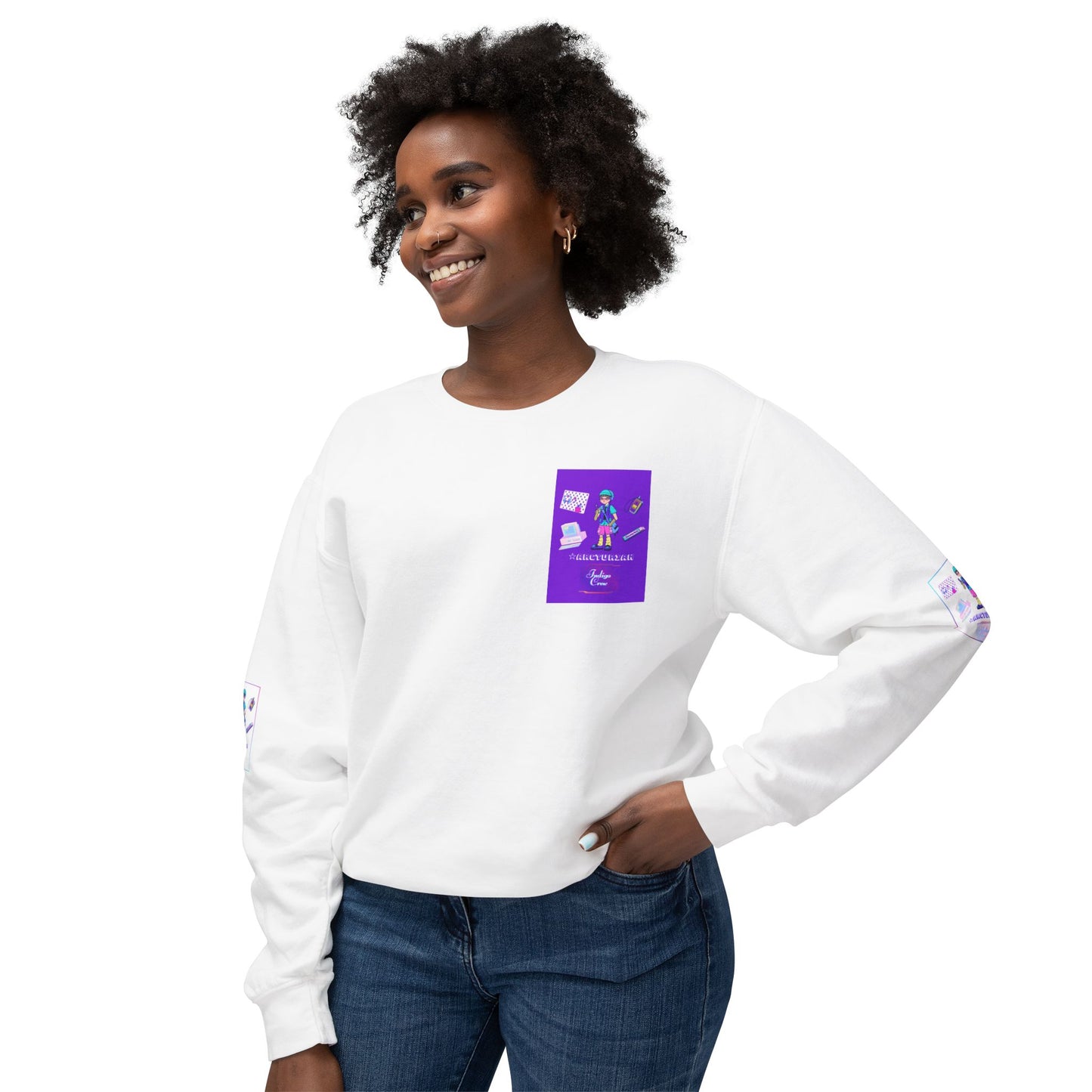 Indigo-Crew Arcturian Unisex Lightweight Crewneck Sweatshirt