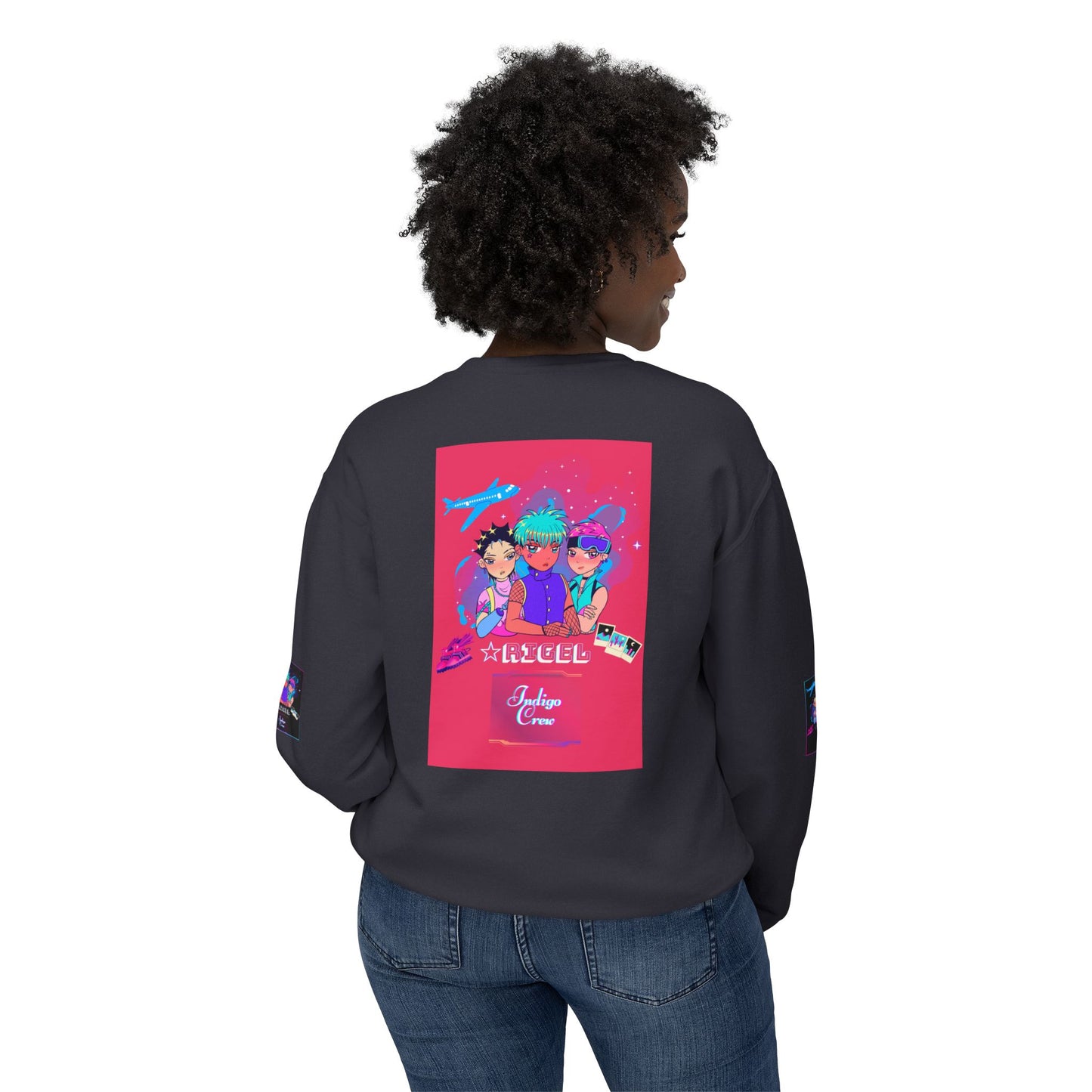 Indigo-Crew Rigel Unisex Lightweight Crewneck Sweatshirt
