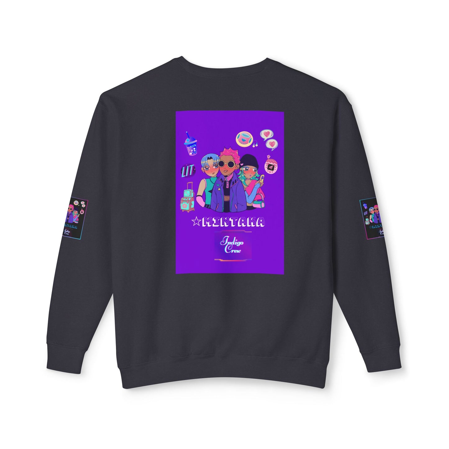 Indigo-Crew Mintaka Unisex Lightweight Crewneck Sweatshirt