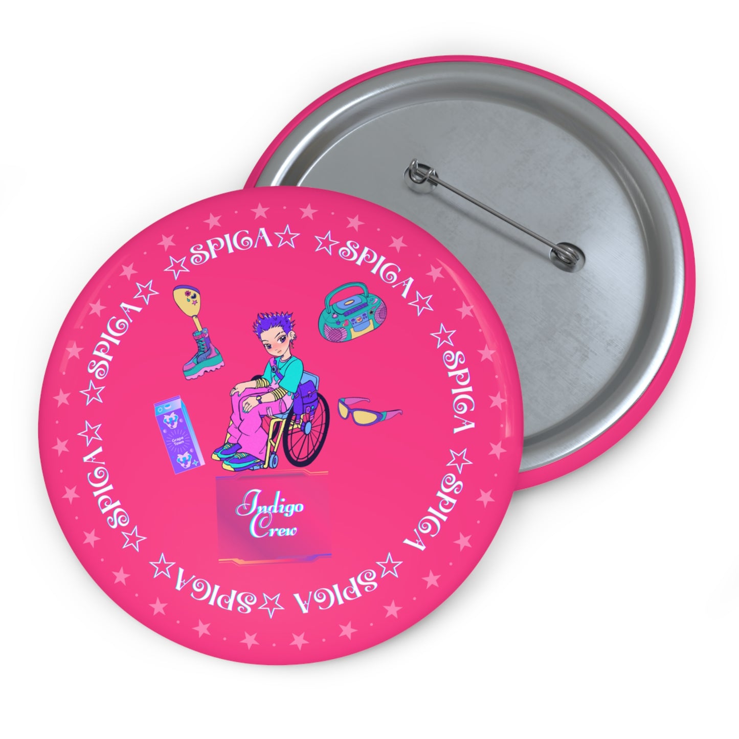 Indigo-Crew Spica Pin Buttons