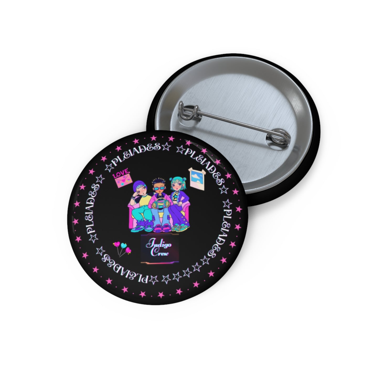 Indigo-Crew Pleiades Pin Buttons