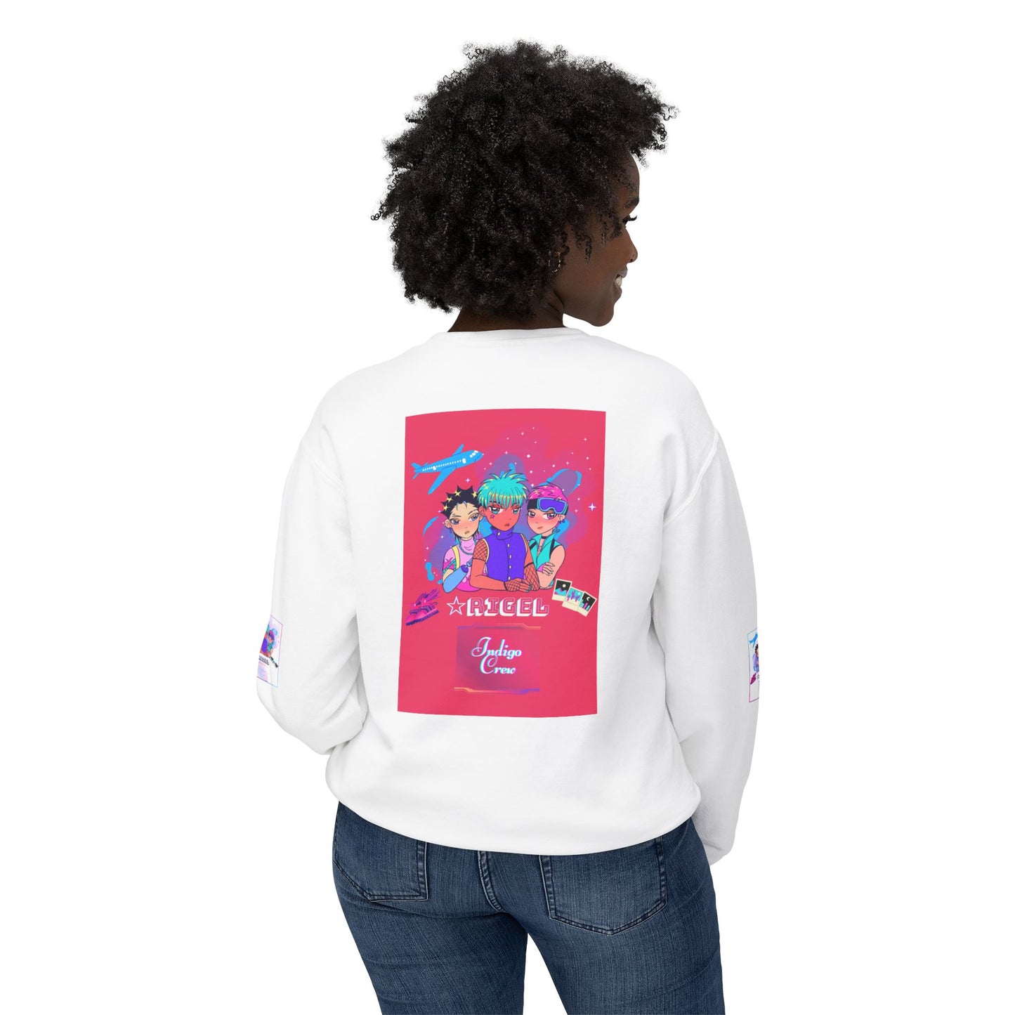 Indigo-Crew Rigel Unisex Lightweight Crewneck Sweatshirt