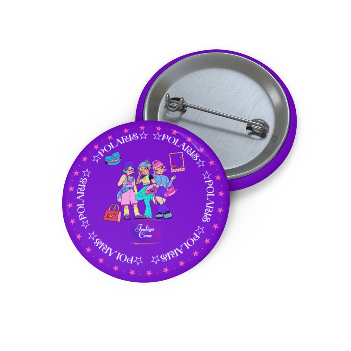 Indigo-Crew Polaris Pin Buttons