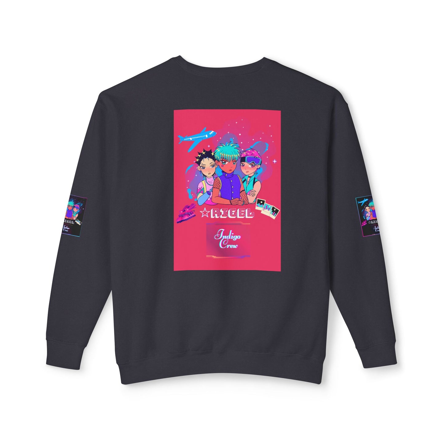 Indigo-Crew Rigel Unisex Lightweight Crewneck Sweatshirt