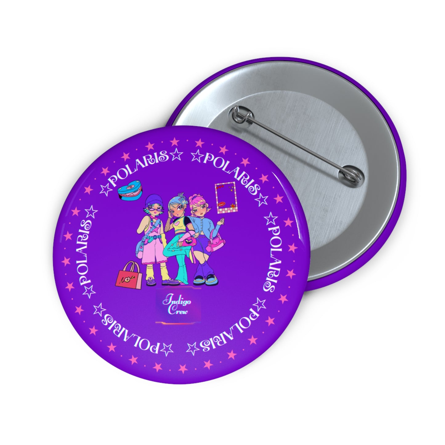 Indigo-Crew Polaris Pin Buttons