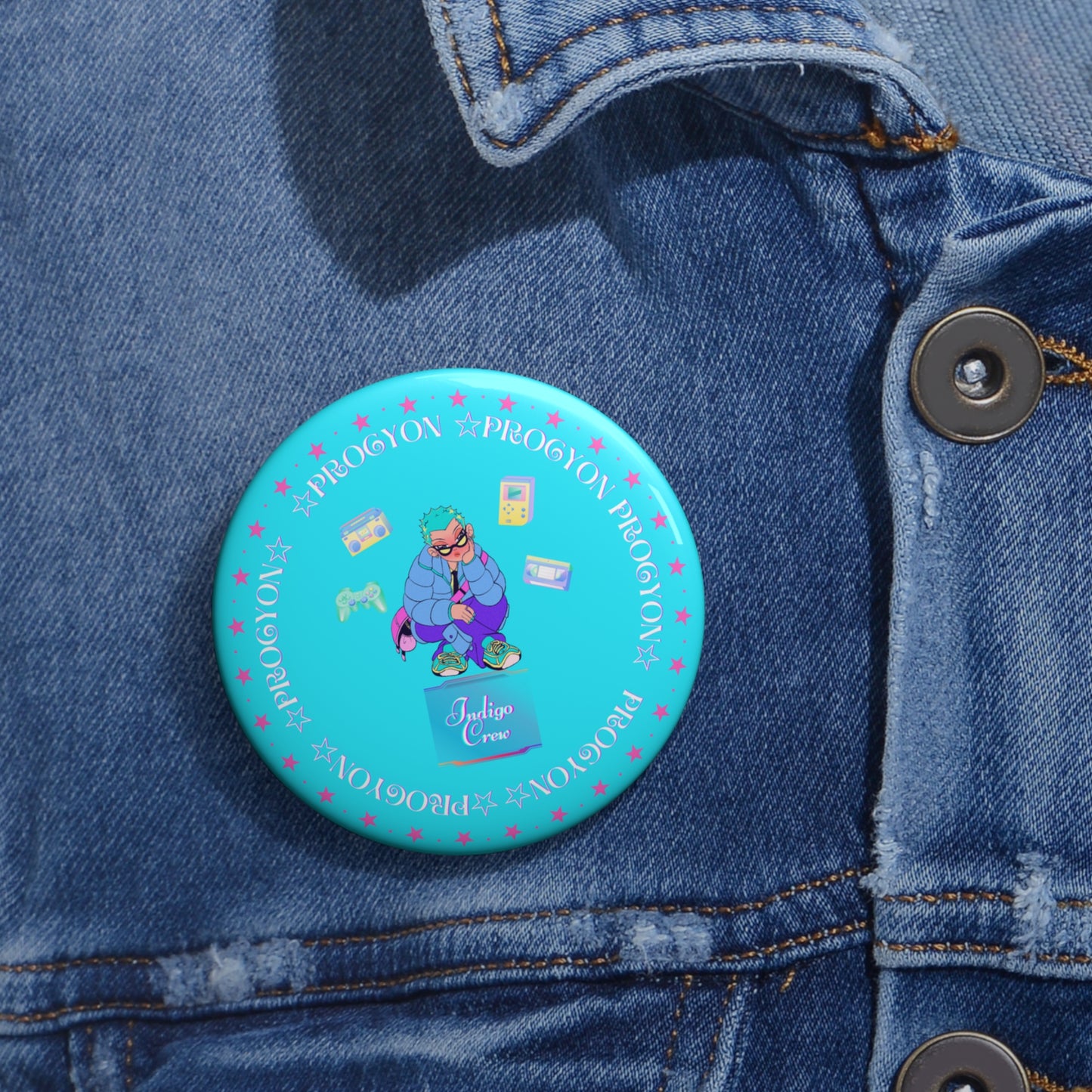 Indigo-Crew Procyon Pin Buttons