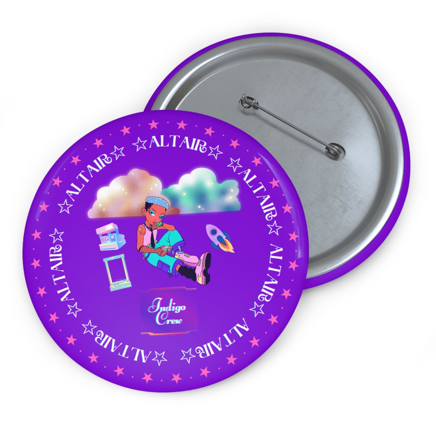 Indigo-Crew Altair Pin Buttons