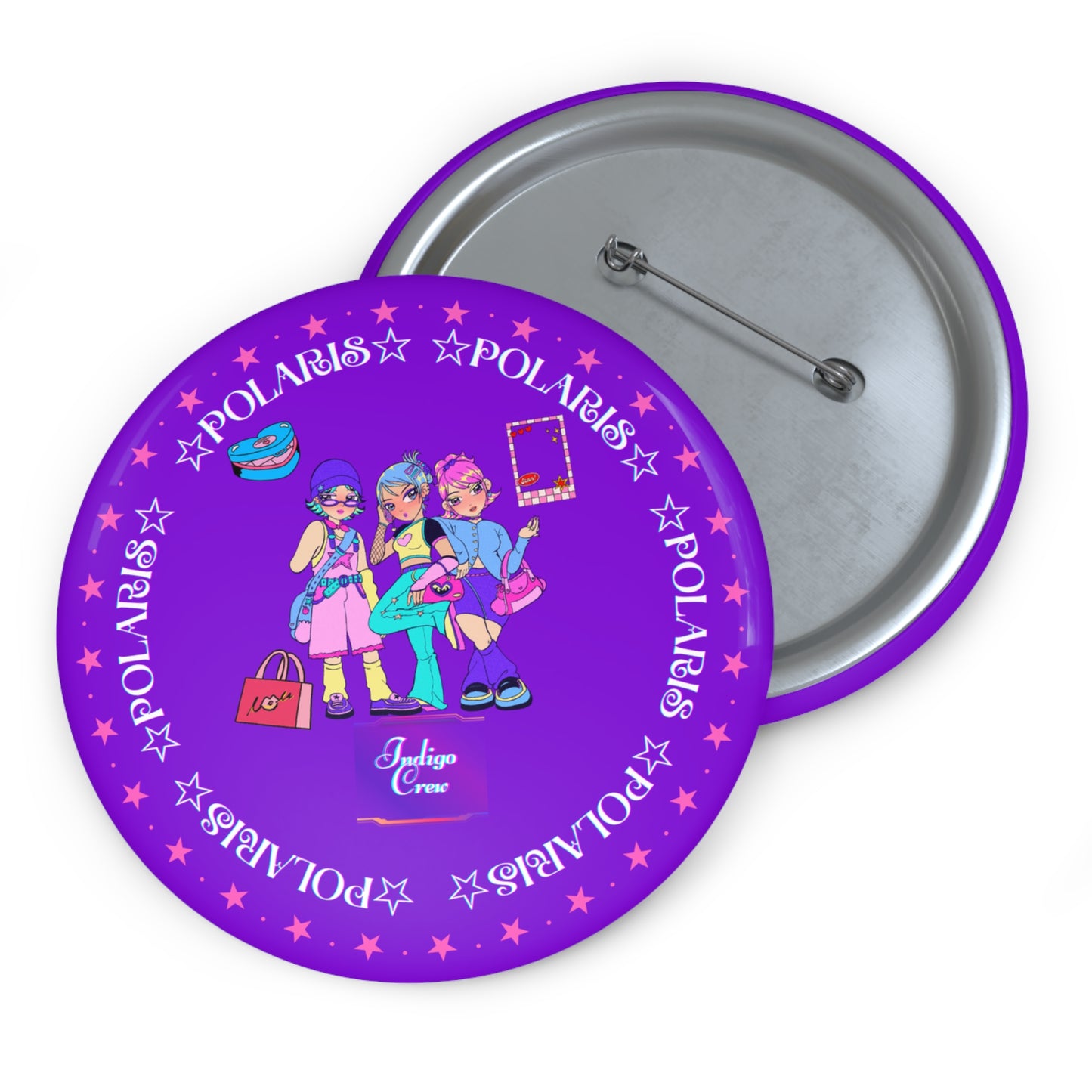 Indigo-Crew Polaris Pin Buttons