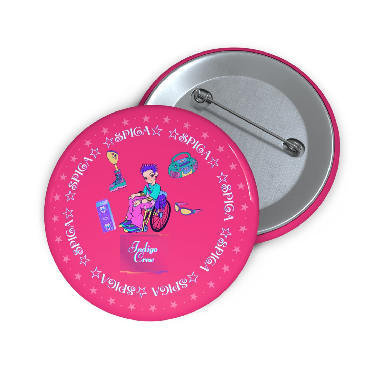 Indigo-Crew Spica Pin Buttons