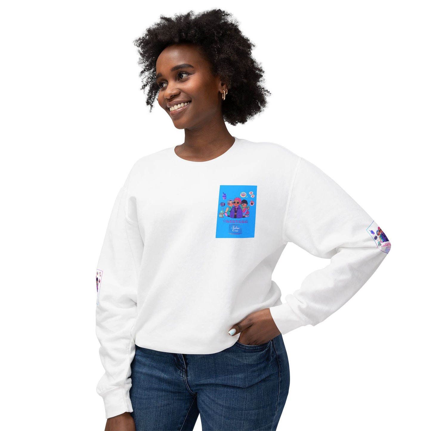 Indigo-Crew Mintaka Unisex Lightweight Crewneck Sweatshirt