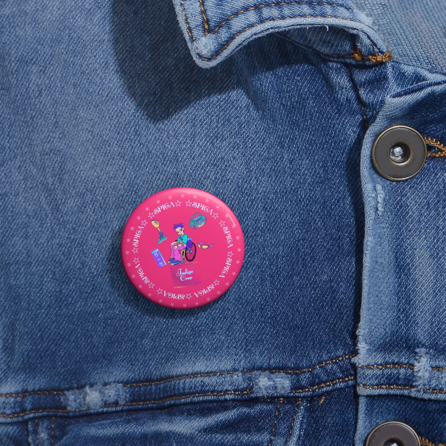 Indigo-Crew Spica Pin Buttons