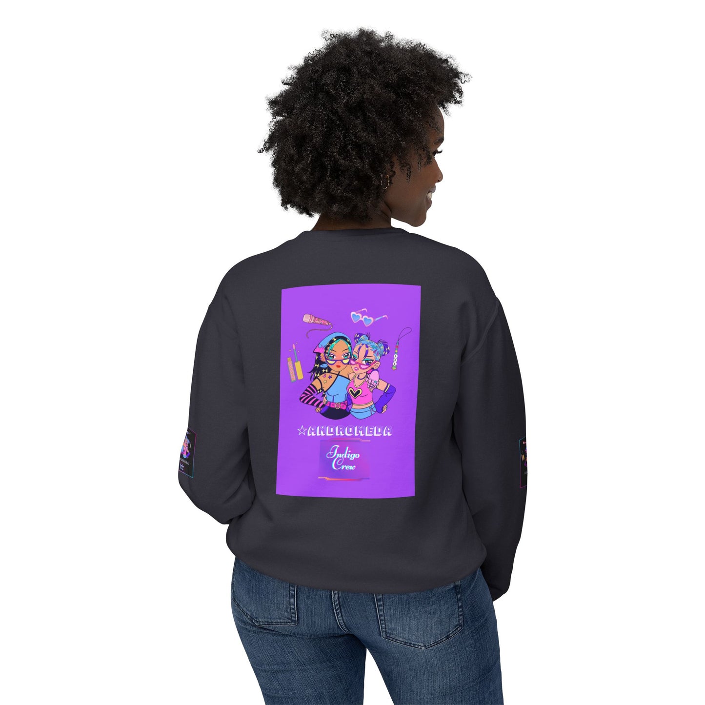 Indigo-Crew Andromeda Unisex Lightweight Crewneck Sweatshirt