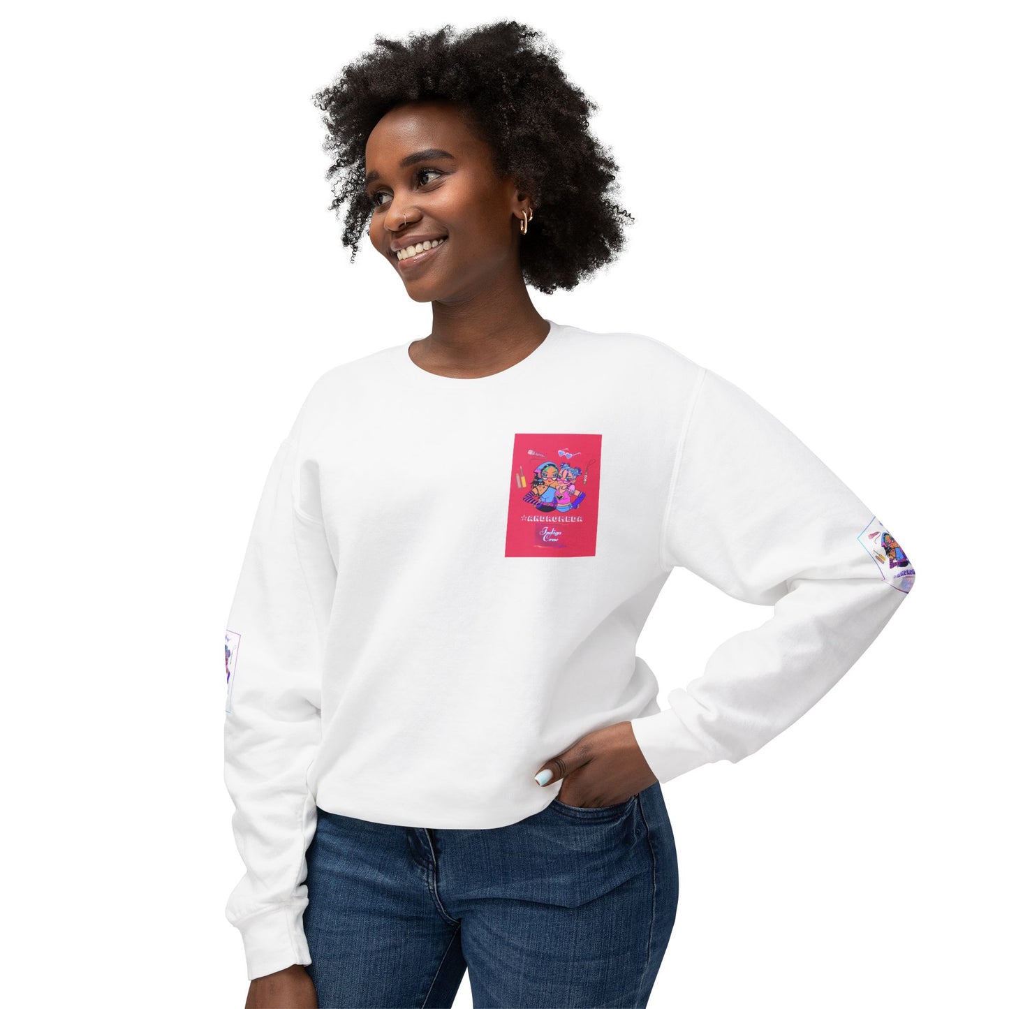 Indigo-Crew Andromeda Unisex Lightweight Crewneck Sweatshirt
