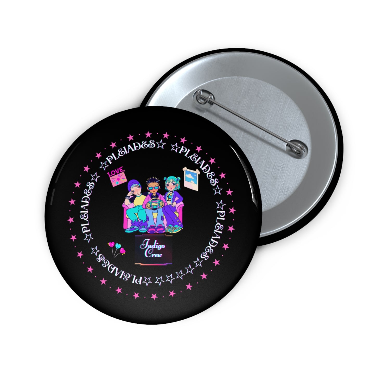 Indigo-Crew Pleiades Pin Buttons