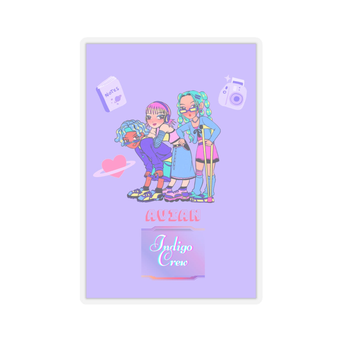 Indigo-Crew Avian Kiss-Cut Stickers