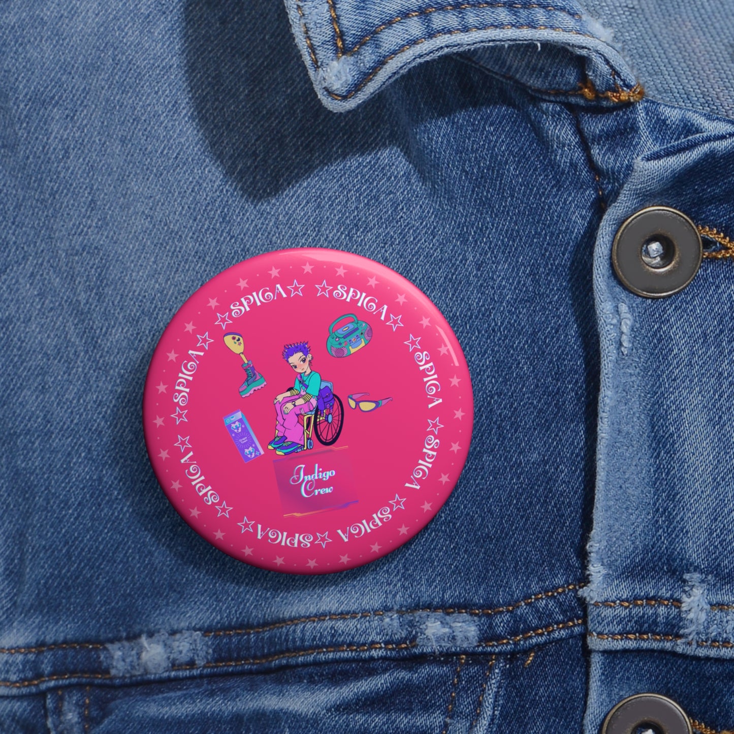 Indigo-Crew Spica Pin Buttons